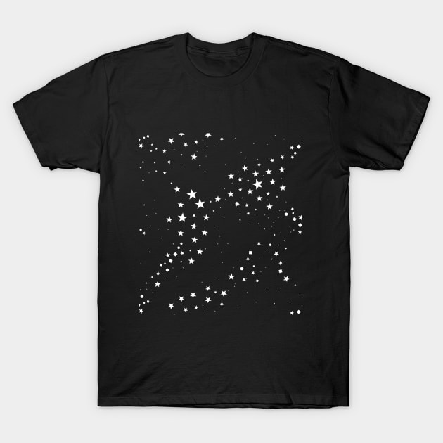 Shining white colored stars T-Shirt by GULSENGUNEL